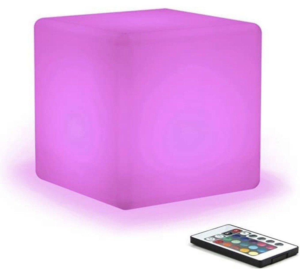 16-Inch LED Rechargeable Decorative Light Cube | Waterproof, Dimmable, Adjustabl