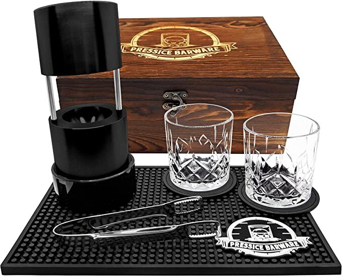 Pressice Barware Ice Press Kit - 2.3" Fast Ice Ball Maker