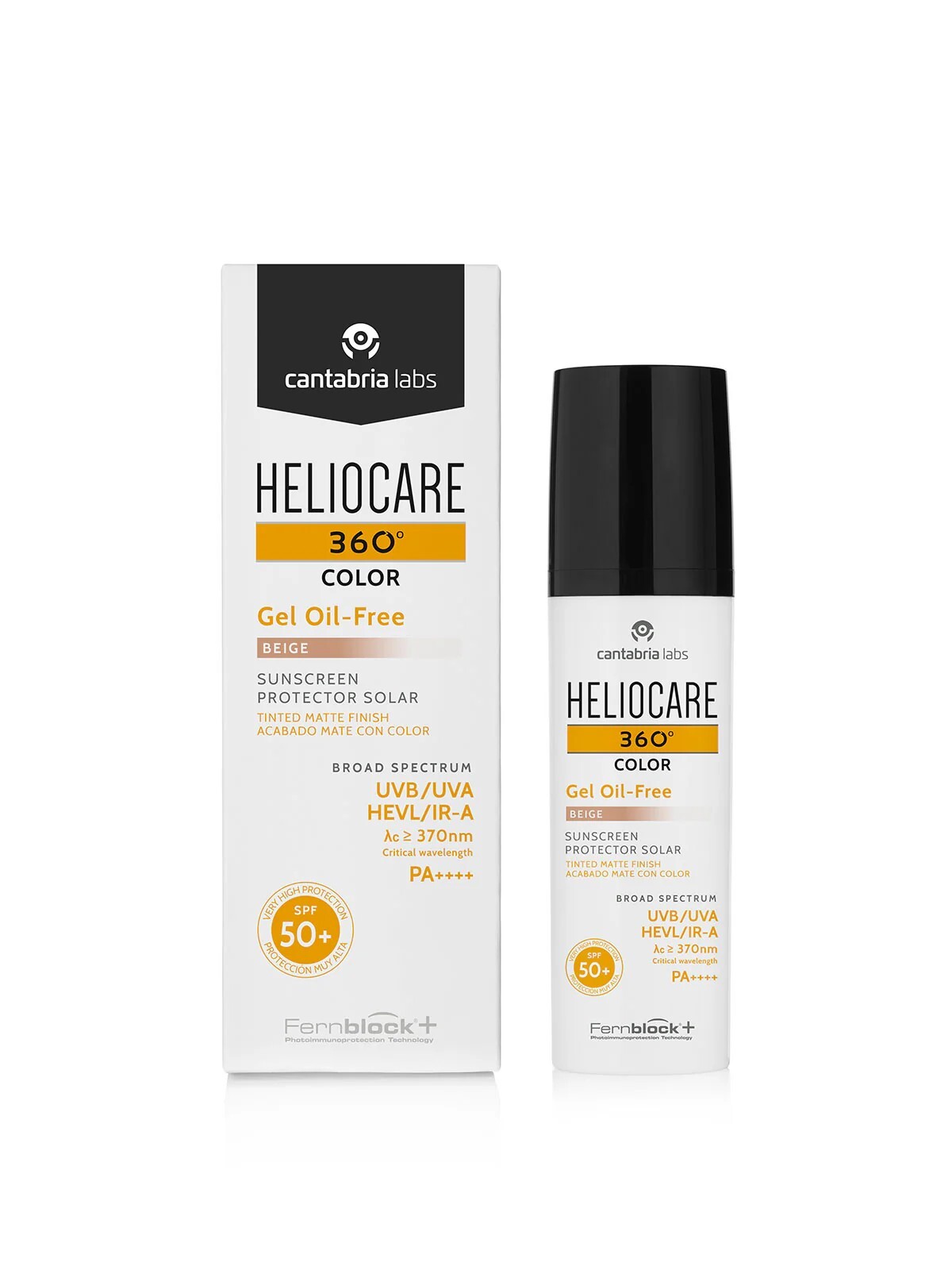 Heliocare 360 Gel Oil-Free Beige Color SPF50+ 50ml  -from US-Exp: 12/2026