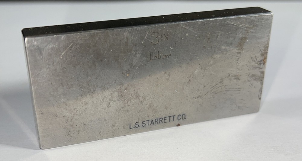 3” Starrett-Webber Gage Block Used