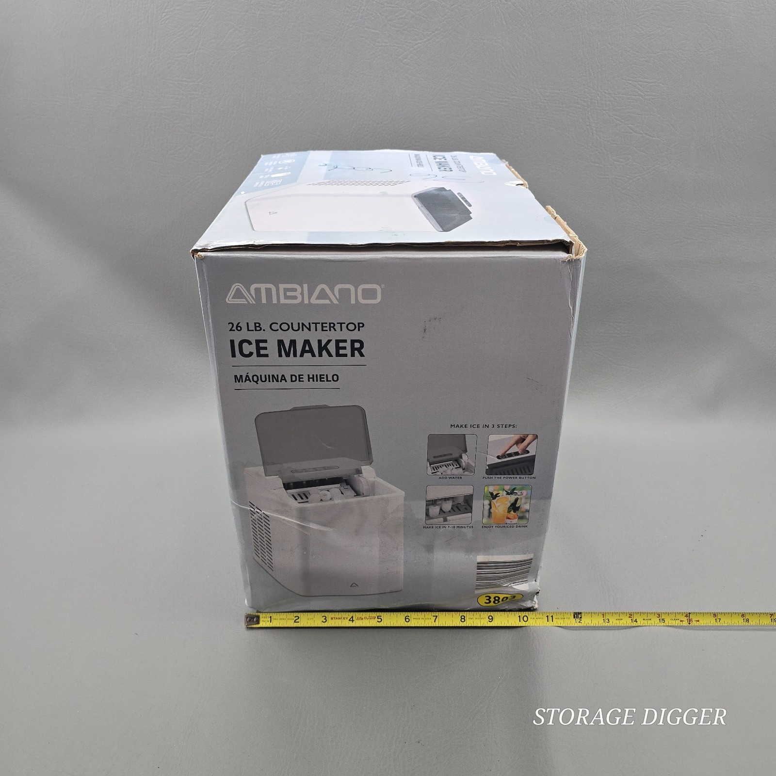 2024 Ambiano 26 lb. Countertop Ice Maker, Model GT-EWM-04-US, Made in China