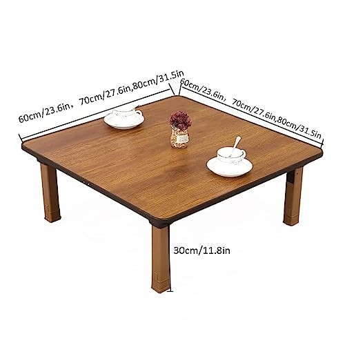 Japanese-Style Square Folding Tea Coffee Table, Low Table, Dining 60x60cm