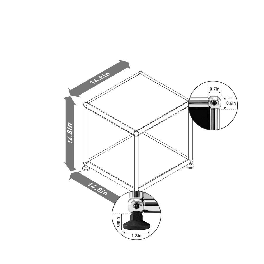 Classic USM Haller Style Compact Nightstand Open Shelf Side Table Bedside Table