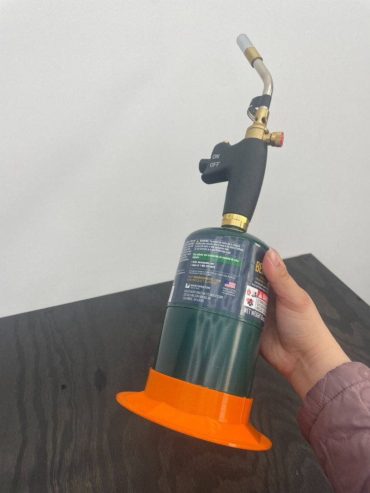 Custom 3D-Printed Propane Torch Base for Bernzomatic Tanks