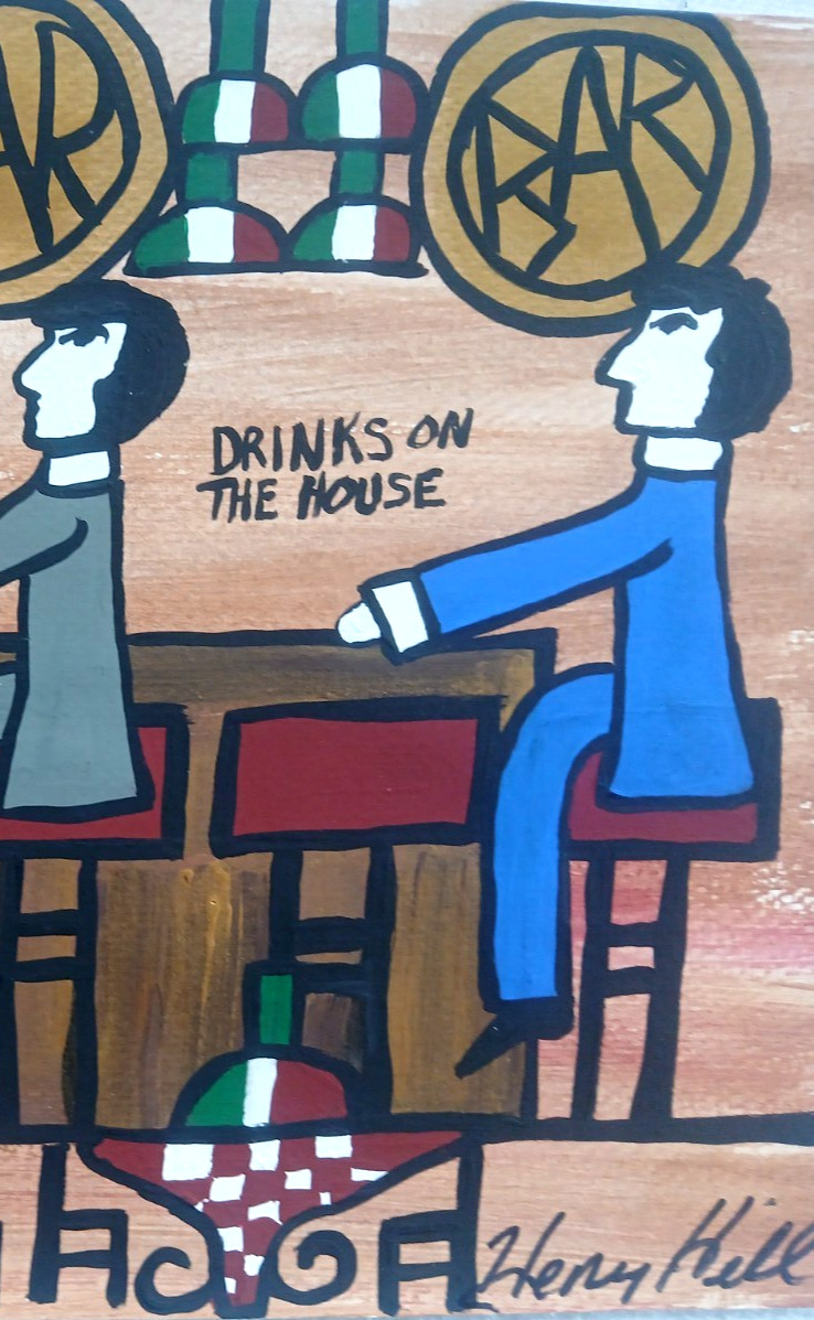 Mafia Signed Original Henry Hill Cosa Nostra Gangster Painting No More Shines!