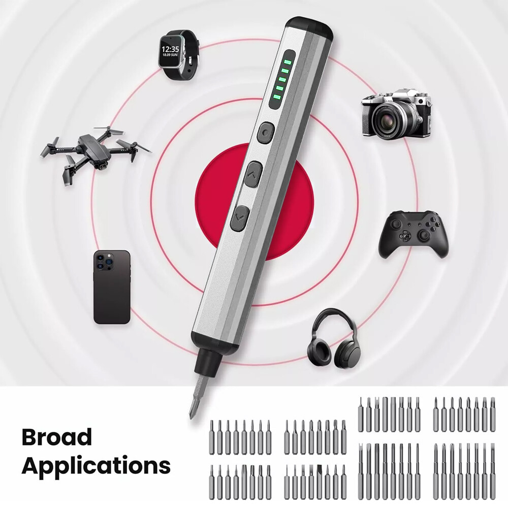 Cordless Screwdriver Set 70-in-1 Mini Electric Screwdriver for Precision Work