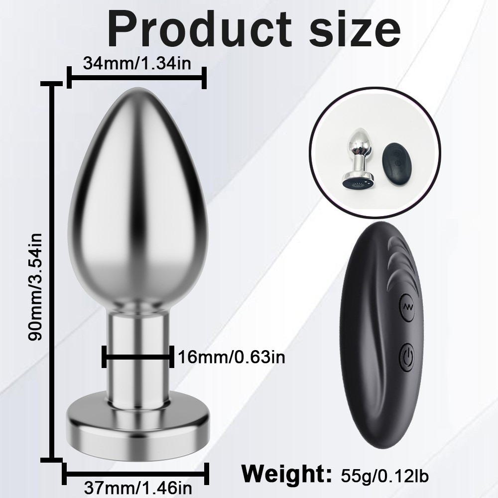 Remote Control Anal Plug Vibrator, 10 Modes Vibrating Butt Plug, Small Butt Plug