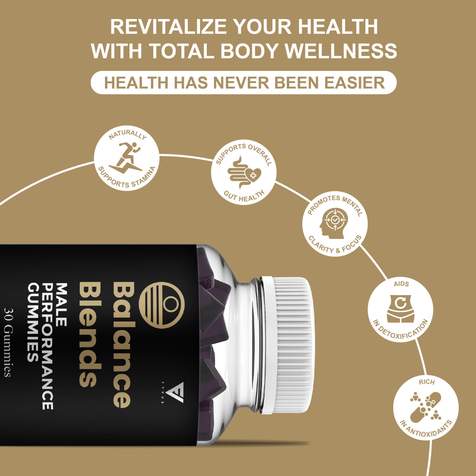 Balance Blends Male Performance Gummies, BalanceBlends (30 Gummies)