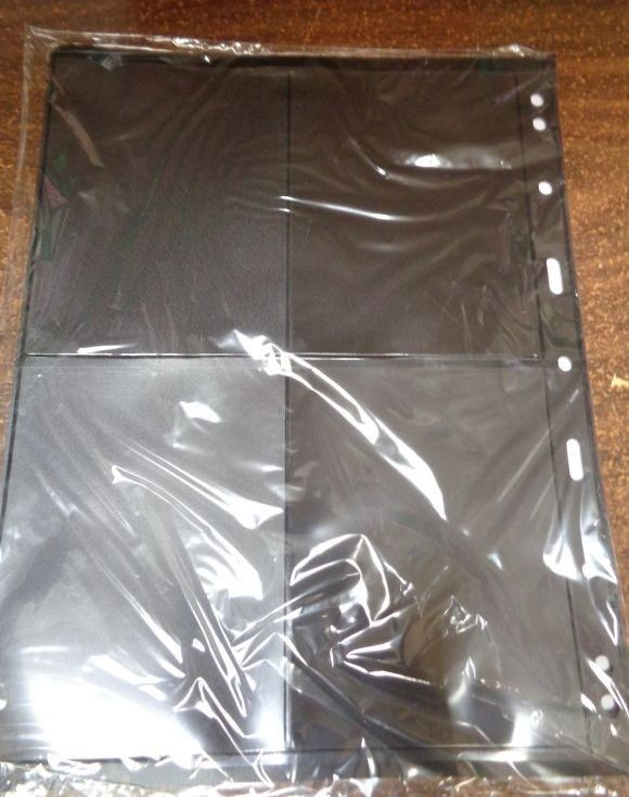 2ST 4 pocket VARIO BLACK Lighthouse Stock pages pack of 5 Dbl. sided NEW