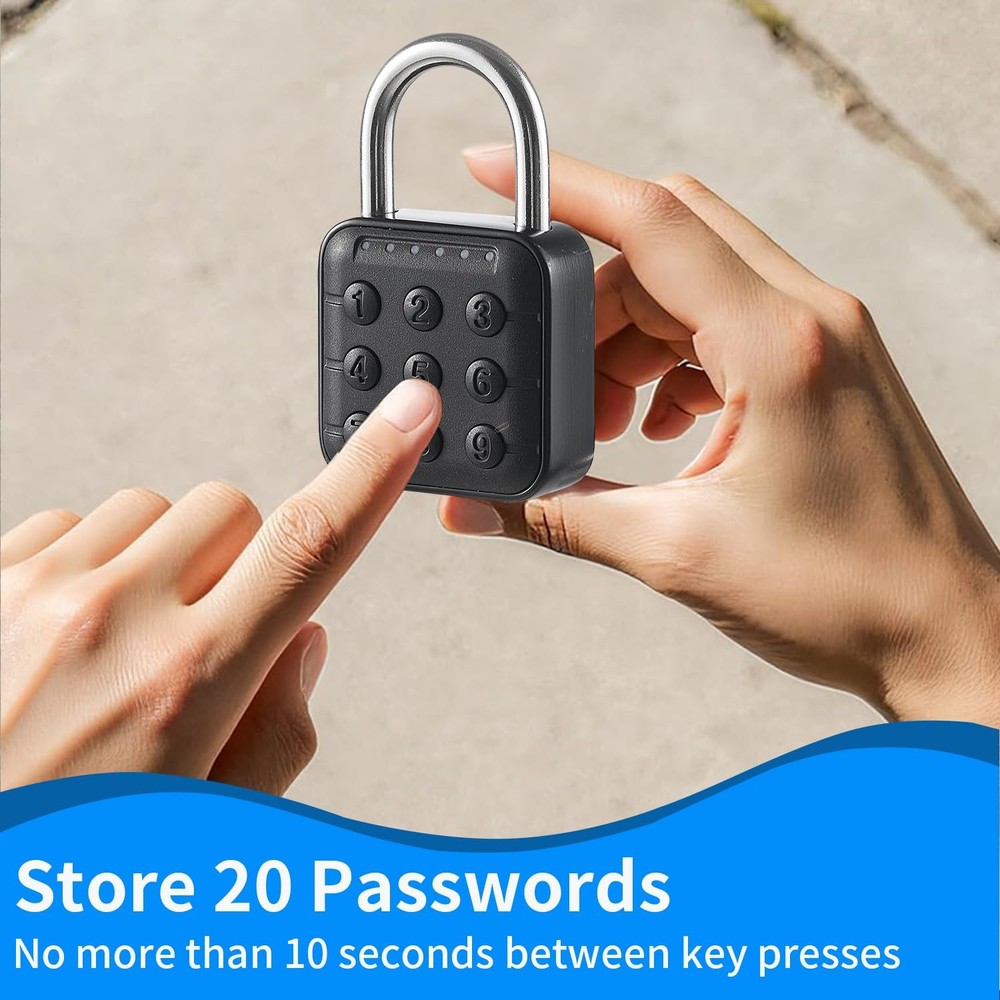 Combination Lock Locks Smart Padlock with APP Keypad Codes Lock for Gym, Scho...