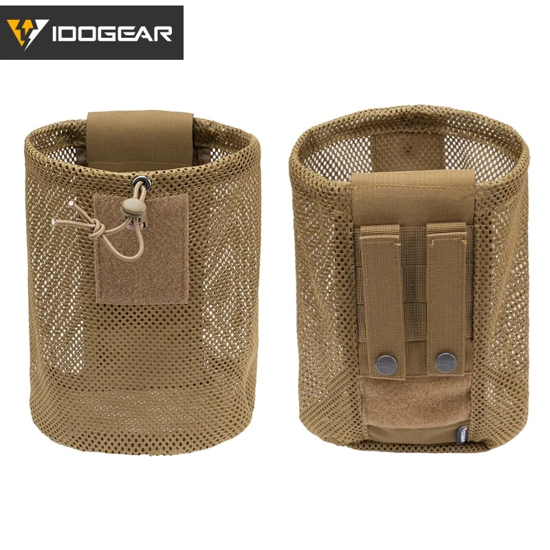 IDOGEAR Tactical MOLLE Dump Pouch, 500D Nylon Foldable Mesh , Multiple Colors