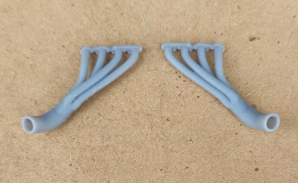 RESIN 3D PRINTED 1/24 1/25 DOWNSWEPT SIDE EXIT HEADERS SHALLOW