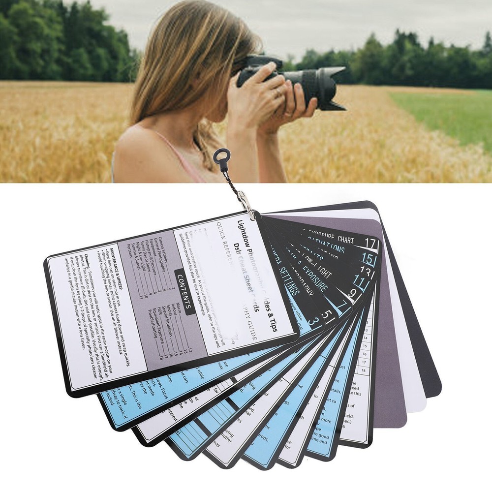 DSLR Cheat Sheet White Balance Gray Card Bundle Quick Reference Guides Master