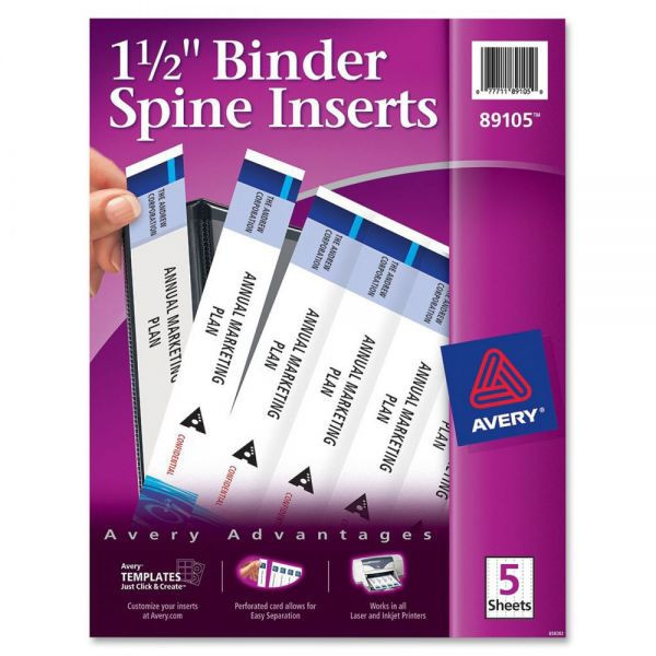 Avery Binder Spine Inserts 1 1/2" 89105