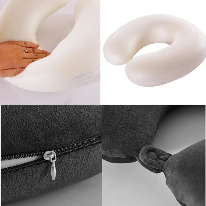 Travel Neck Pillow - Memory Foam Cushion Support U-Shape
