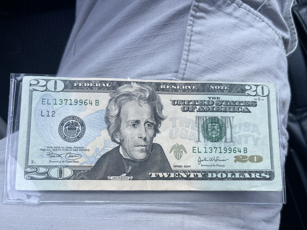 20 dollar bill  2004 miscut error