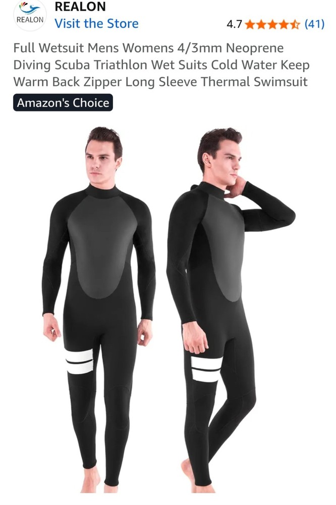 Realon Wetsuit (M) For Men