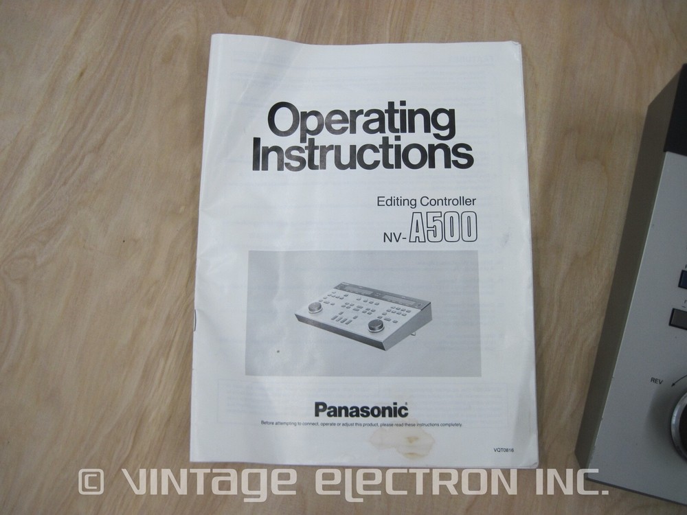 PANASONIC: NV-A500 Editing Controller w/Instruction Manual - Pro Video / Audio