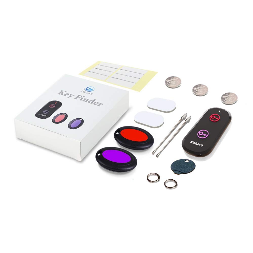 Basic Key Finder with 2 Receivers & 1 Remote, Simjar Wireless Remote Control...
