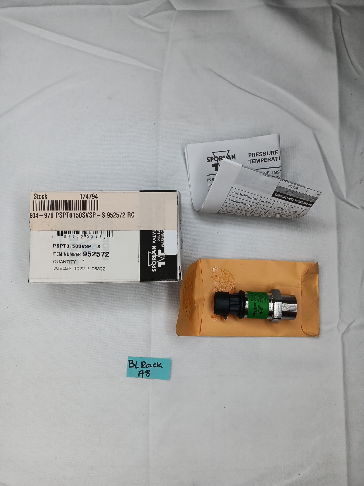 Sporlan PSPT0150SVSP-S Pressure Transducer Temp Sensor Item #952572 New in Box