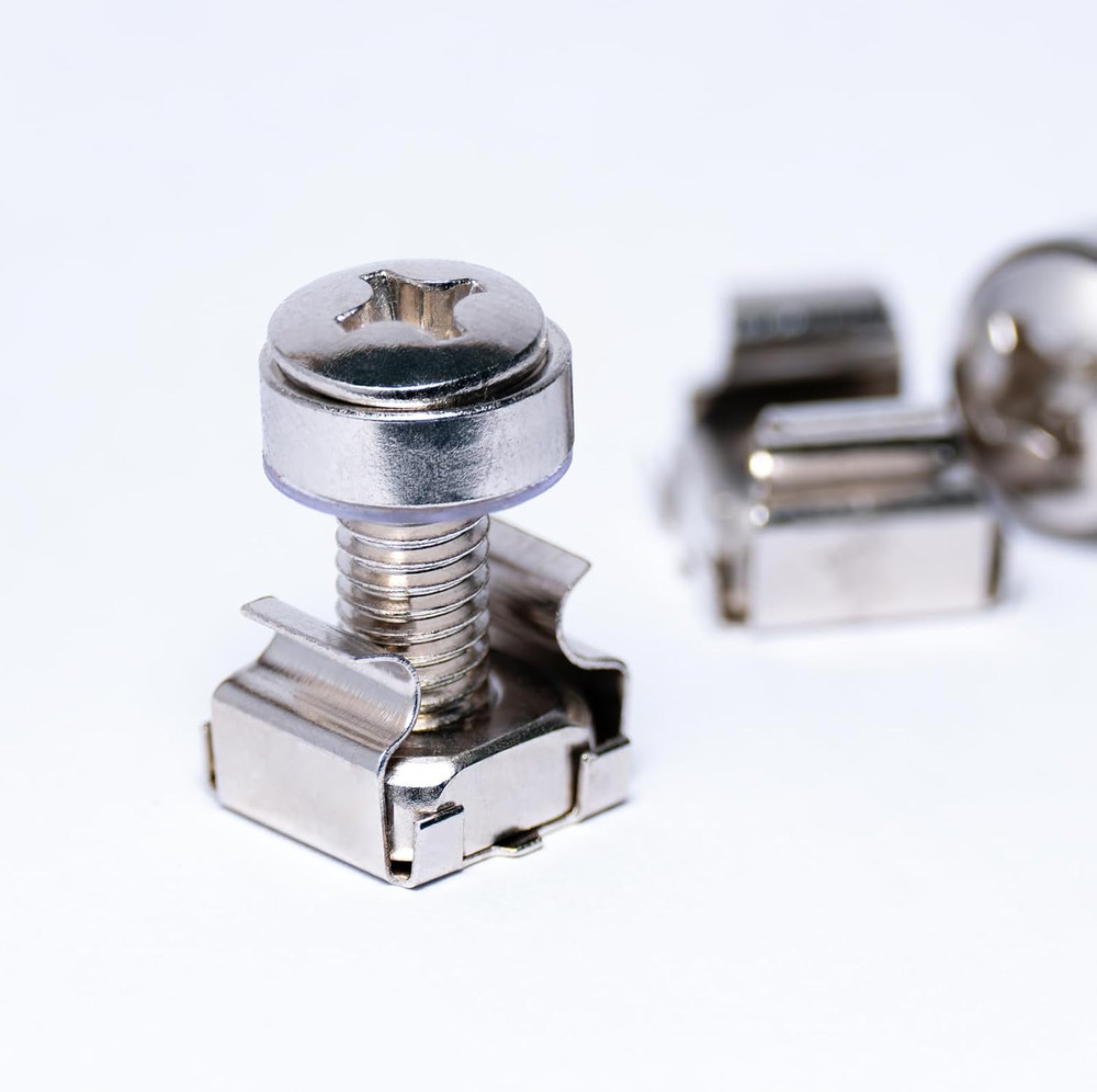 50 Pack M6 X 20Mm Rack Mount Screws Cage Nuts Washers Network Rack Server