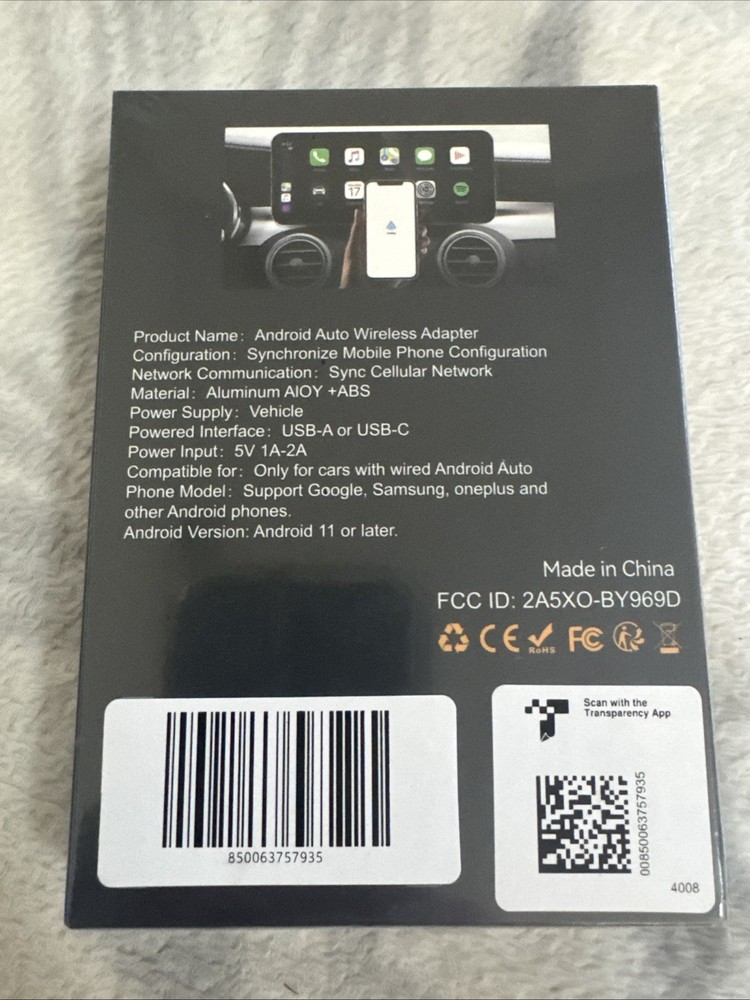 Android Auto Wireless Adapter, Wireless Carplay Adapter, Latest NFC Touchscreen