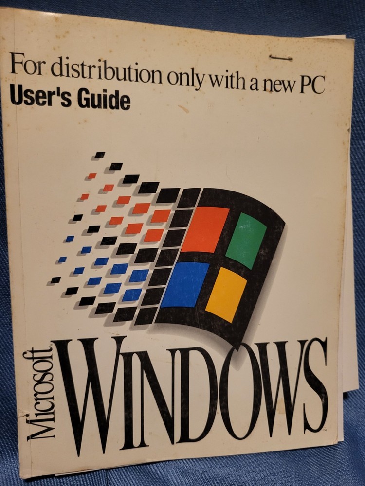 1993 Microsoft Windows Version 3.1 Operating System Users Guide Manual