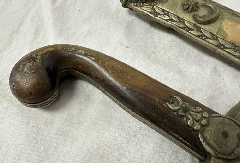 Ottoman silver mounted shamshir sword