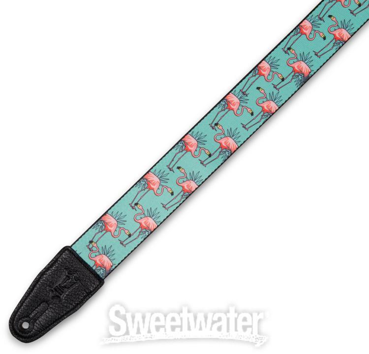 Levy's MPD2 Polyester Guitar Strap - Flamingos