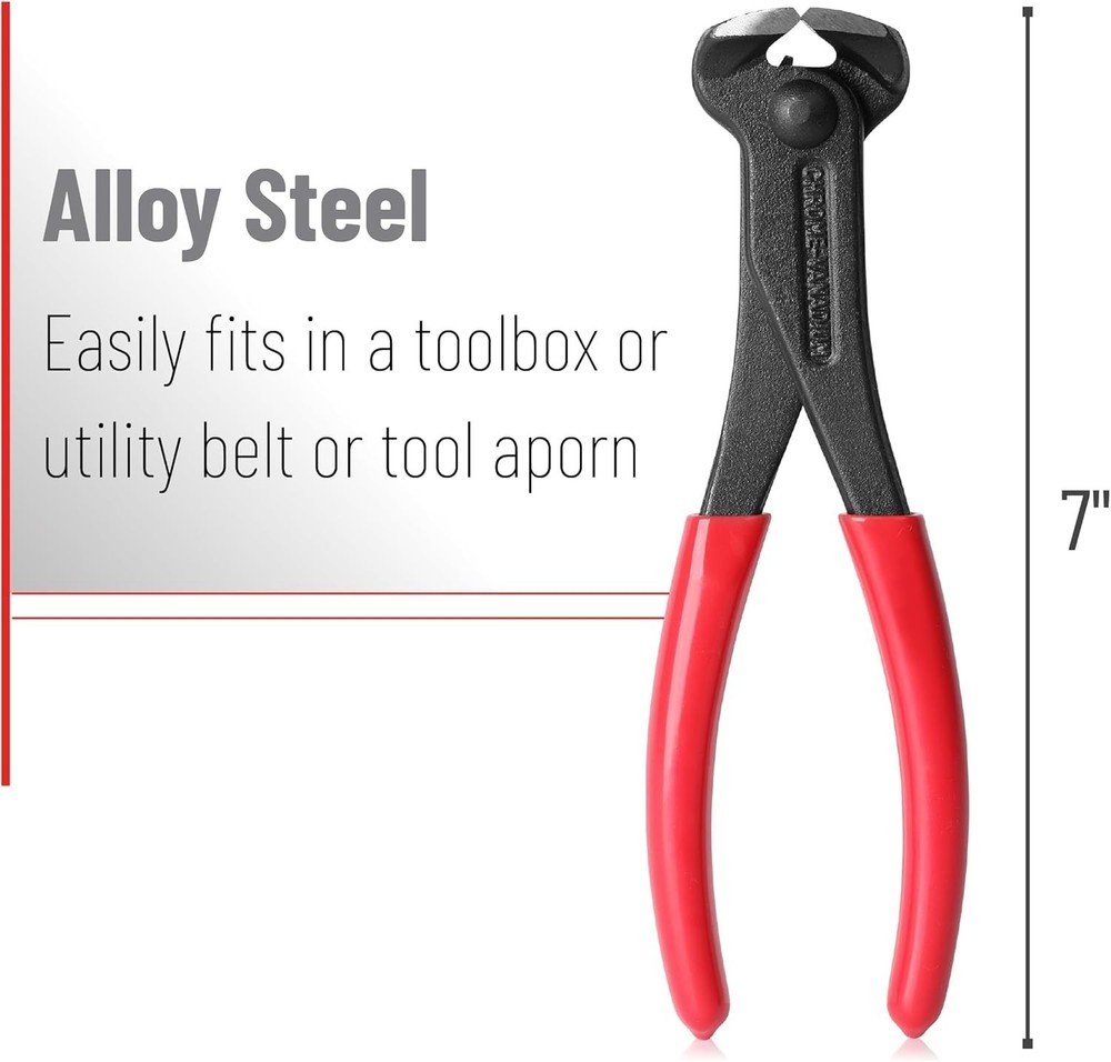 Versatile 7 Inch Bates Nail Puller & End Cutting Plier for Best Performance