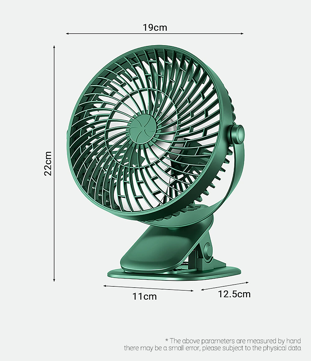 6" USB Desk Clip On Fan Small Air Circulator Portable Cooling Camping Stroller