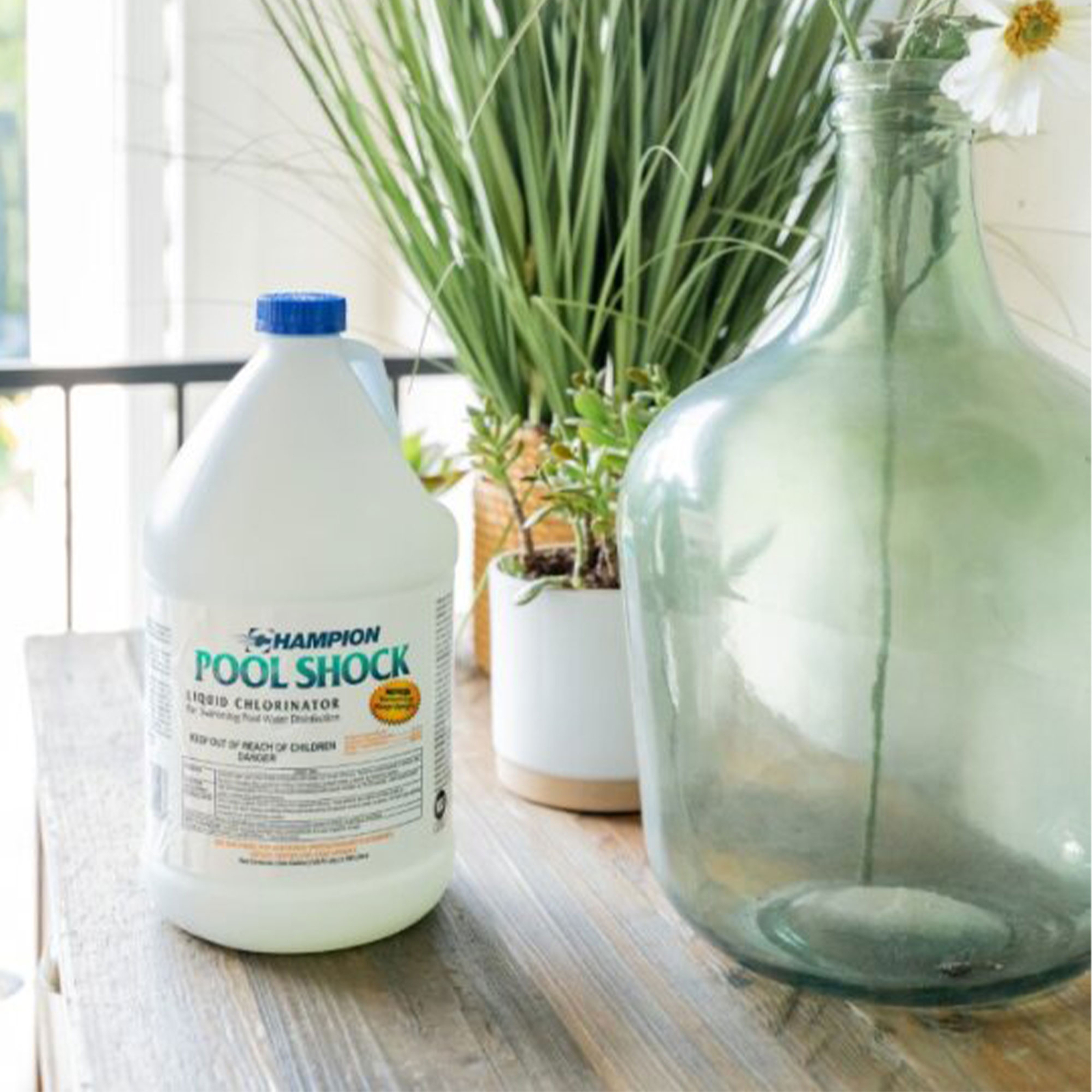 Champion Pool Shock Liquid Chlorinator for Pool Water Disinfection (4 Pack)