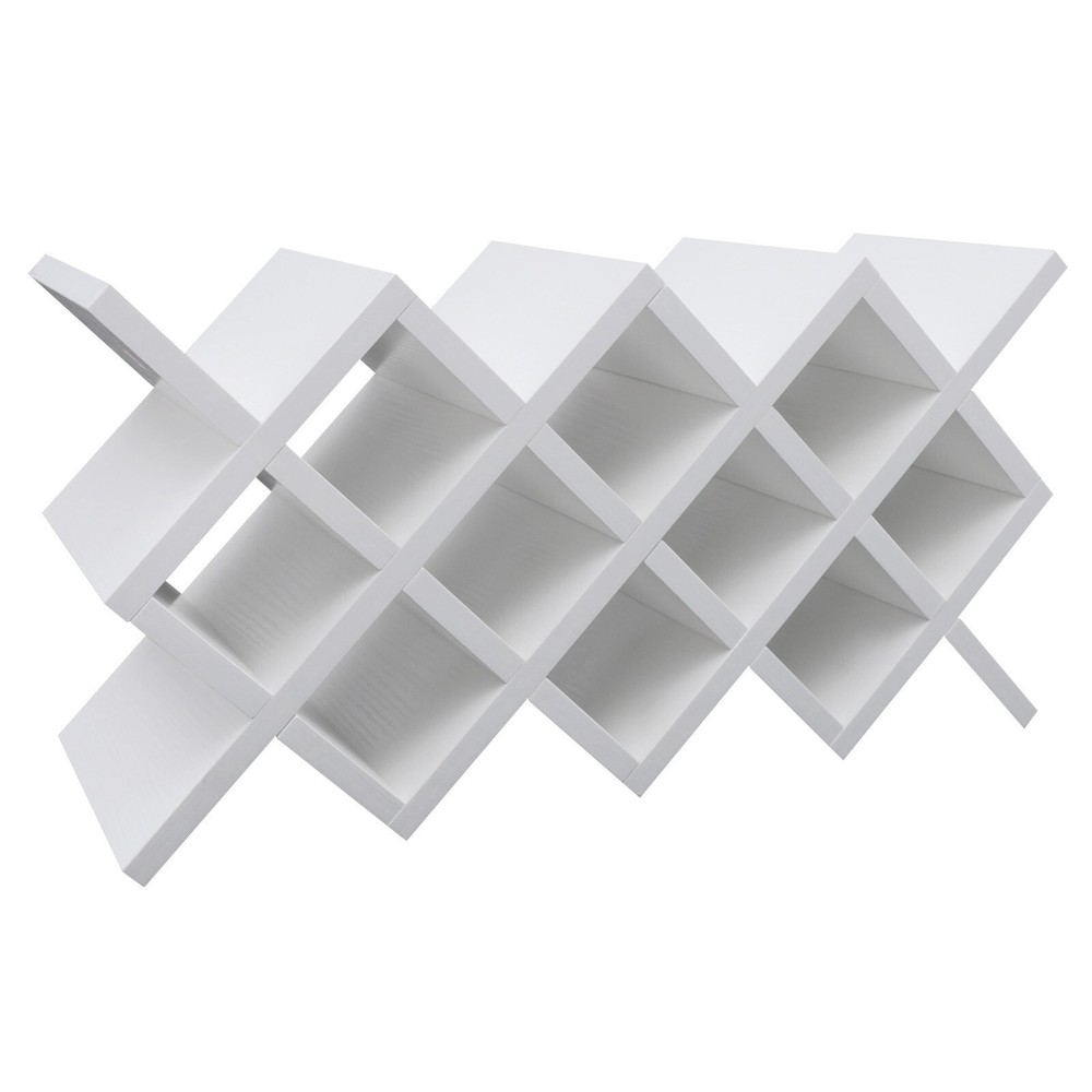 10 Grids Bottle Wine Lattice Rack Wall-Mount Insert Display Storage Holder Shelf