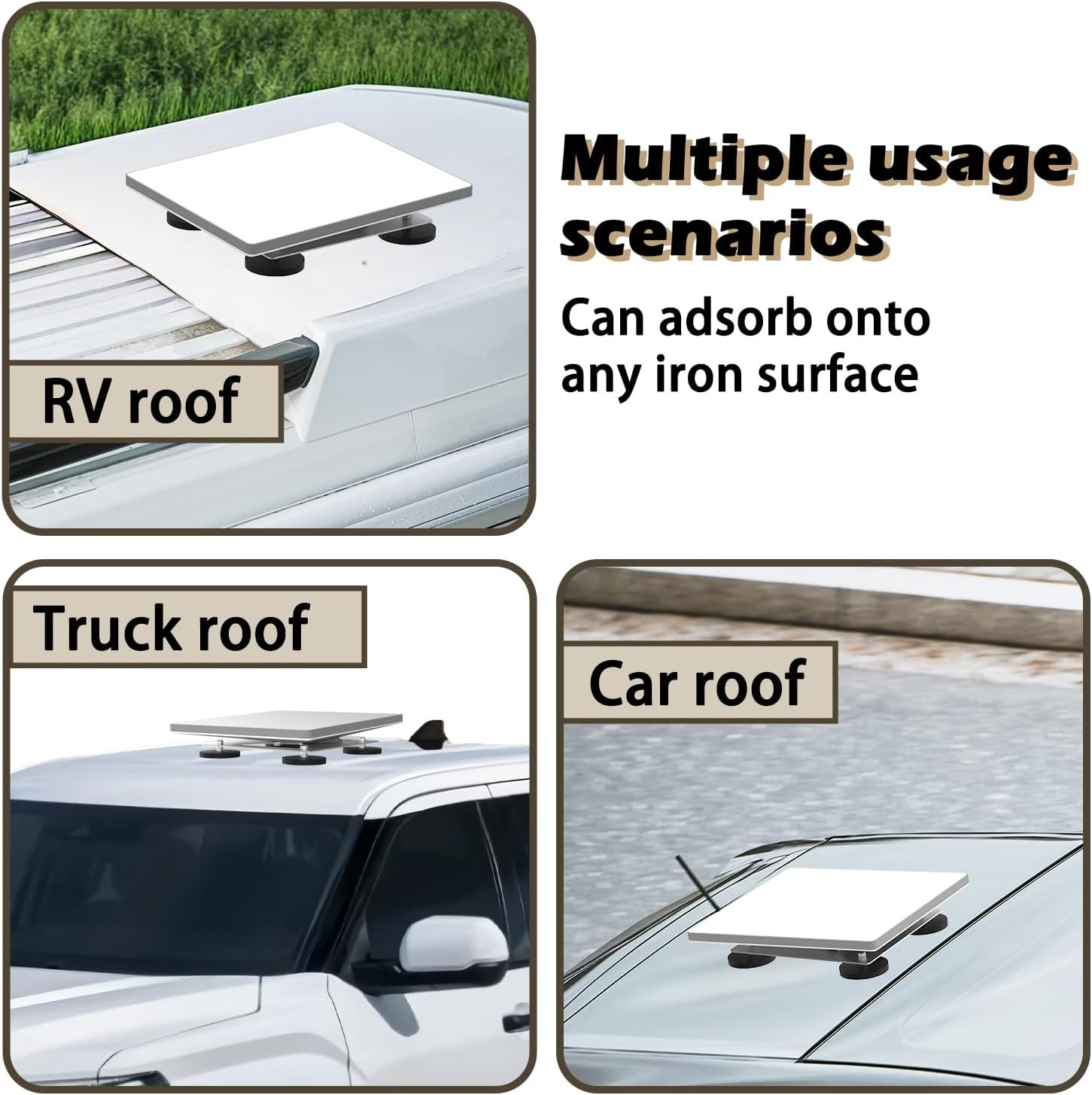 Flat Mount Kit for Starlink Mini - Roof Mount for Starlink Mini Magnetic Mount