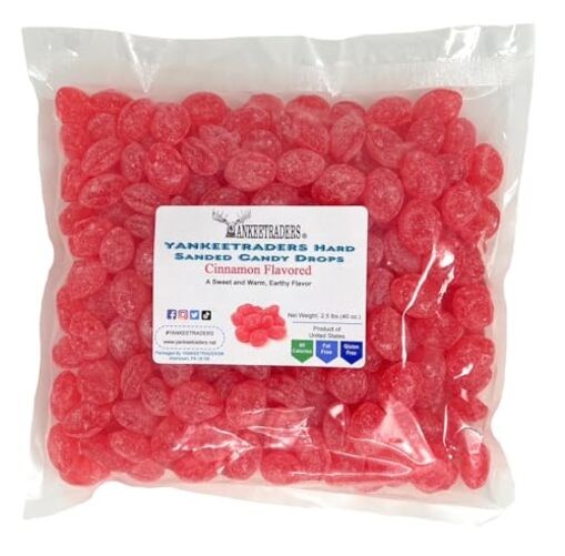 Cinnamon Hard Sanded Candy Drops, 40 Oz. Bulk Bag