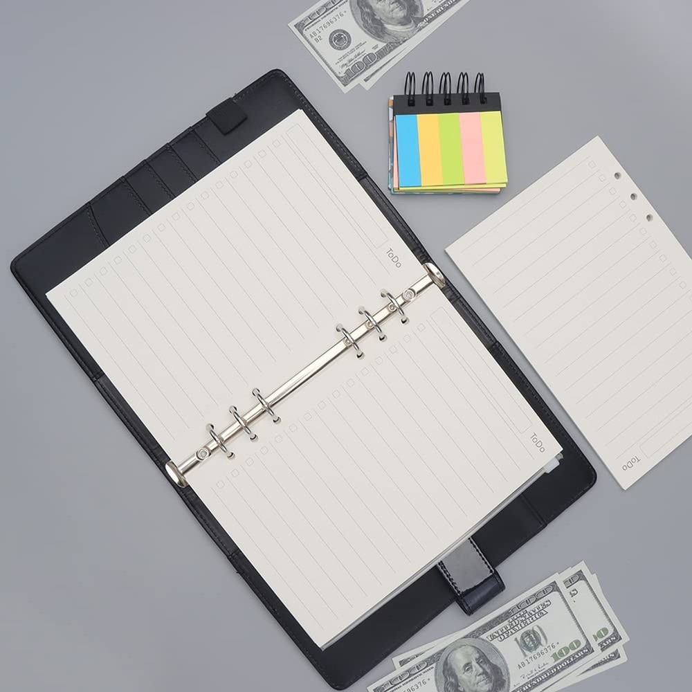 A5 To Do List Refill Paper 3 Pack - 6-Hole Punched Binder Inserts, 135 Sheets...