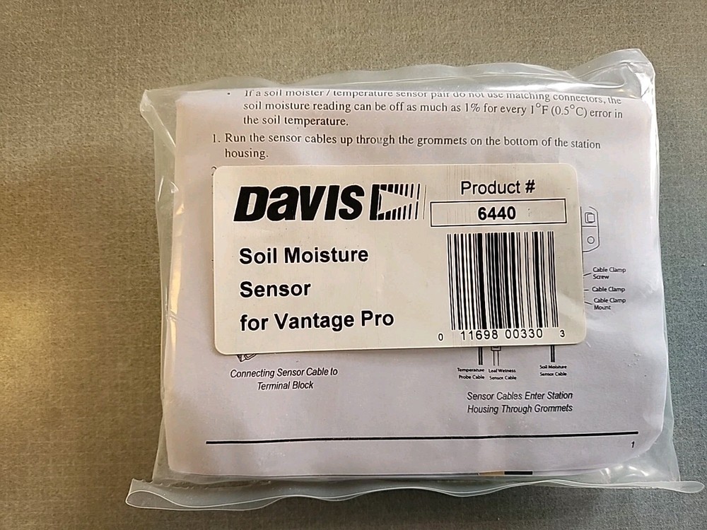 Davis Instruments 6440 Soil Moisture Sensor for Weather Station And Probe 6470