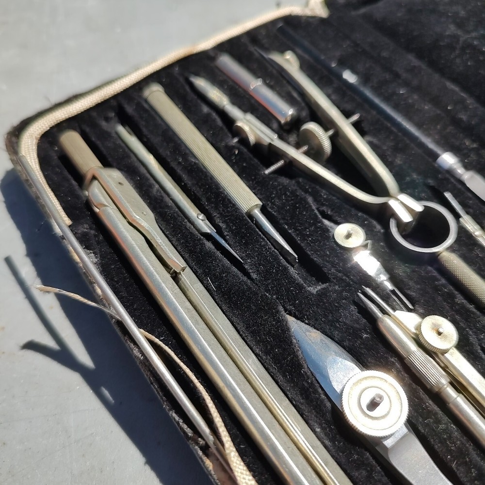 Maho 14-Piece Drafting Tools Set PVIIac Germany