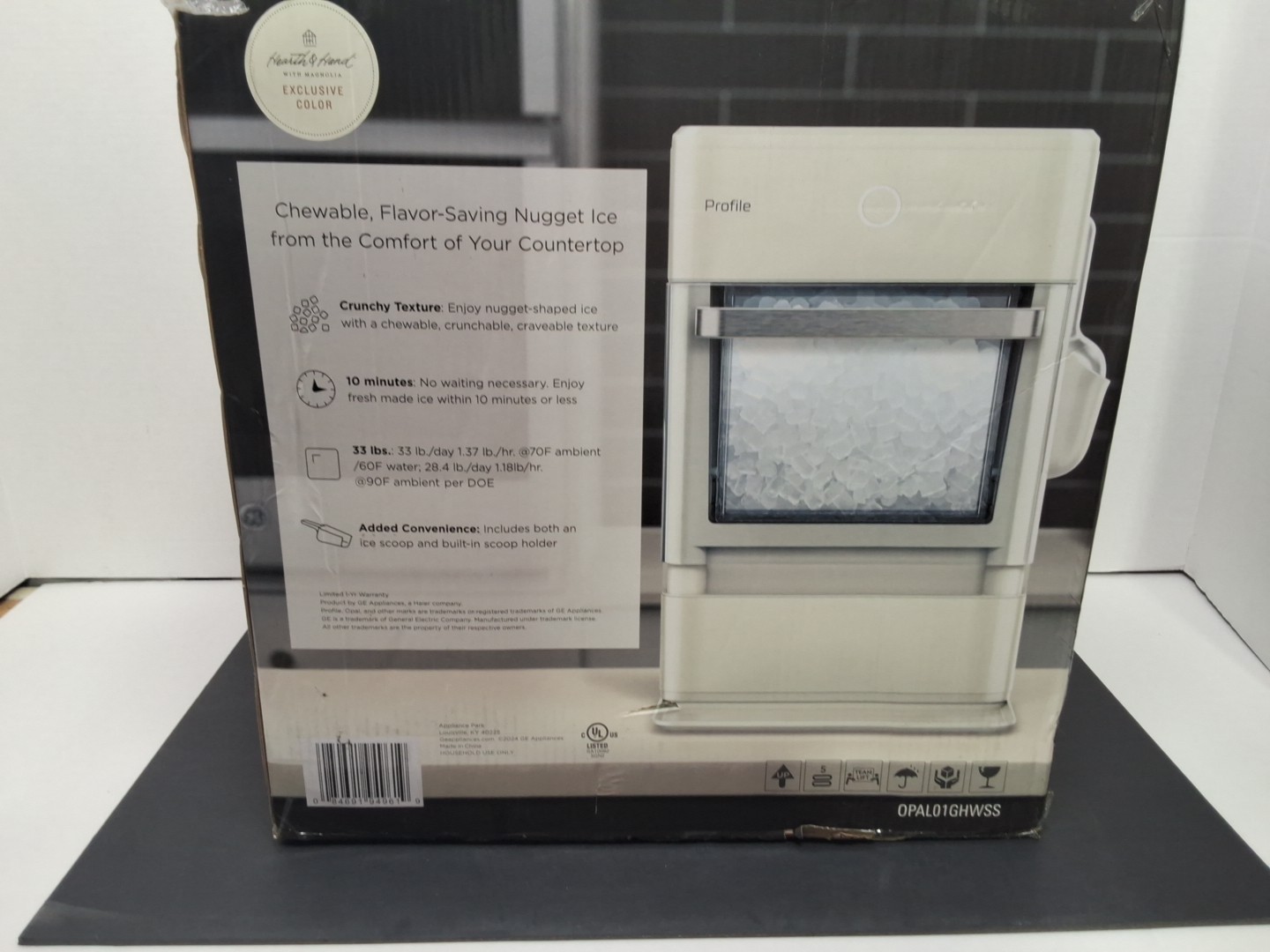 GE Profile Opal Nugget Ice Maker OPAL01GHWSS Stone Ivory