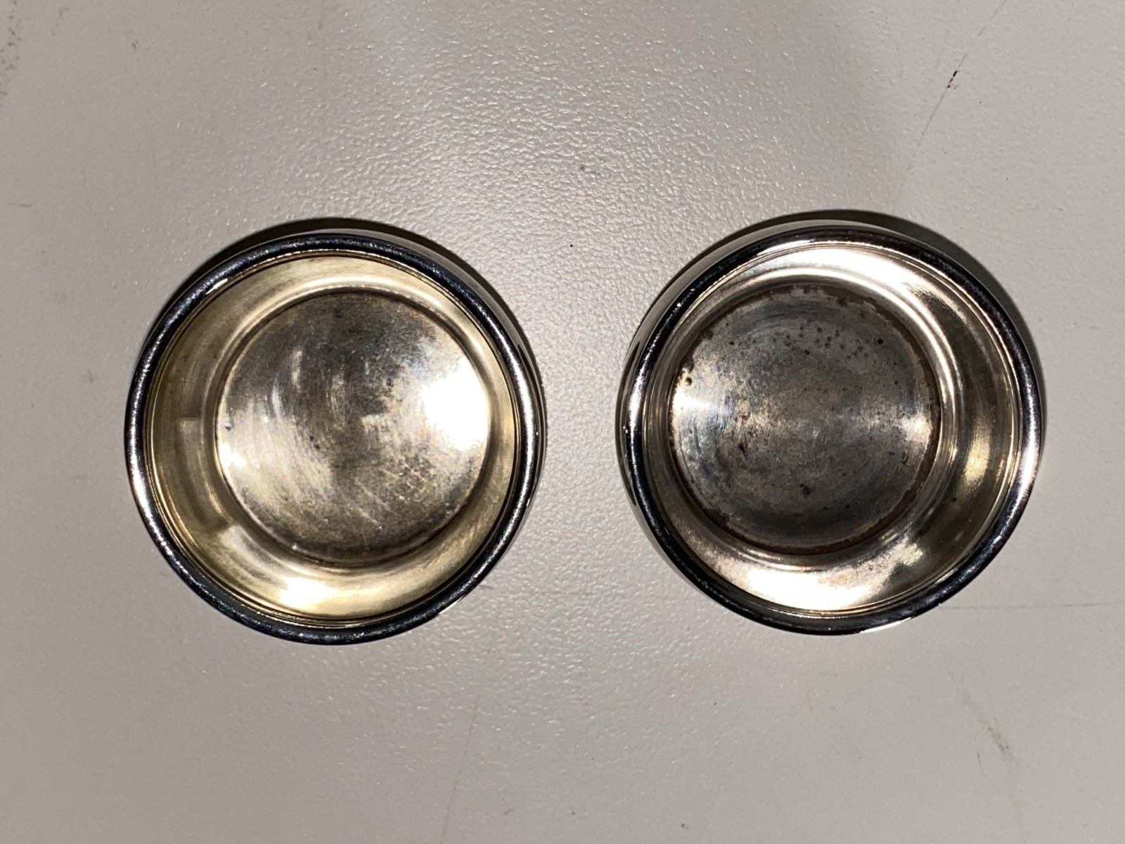 2 Antique Hallmarked Gorham Sterling Silver Open Salt Cellars A4070 Covington