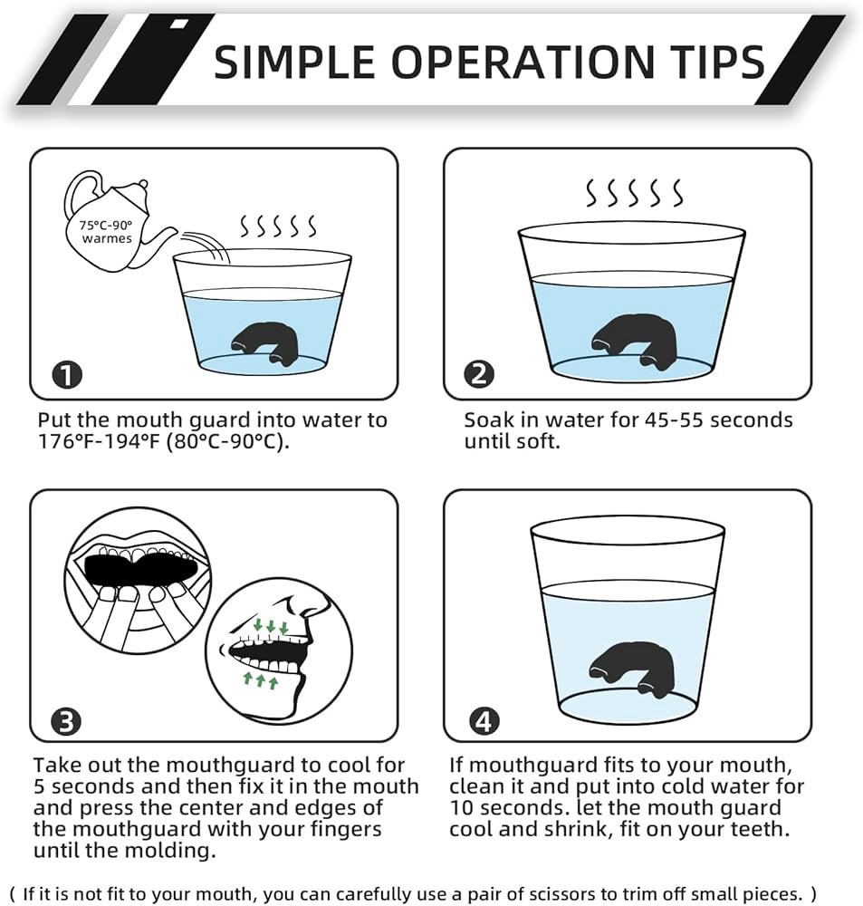 5 Pack Kids Youth Mouth Guard for Sports with Case For Child Teen Sports 7- 14 Y