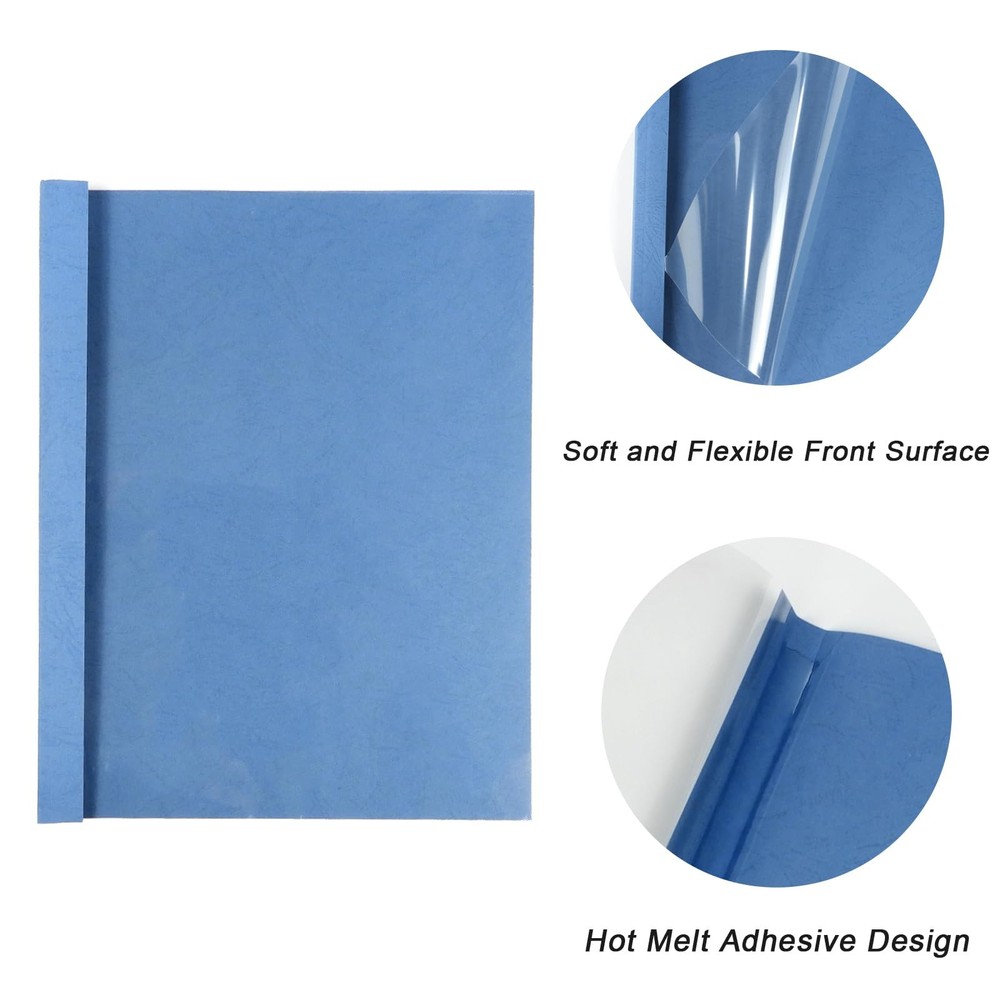 RAYSON TBC2346-100BL-US Thermal Binding Covers, Letter Size, Blue, 100-Pack