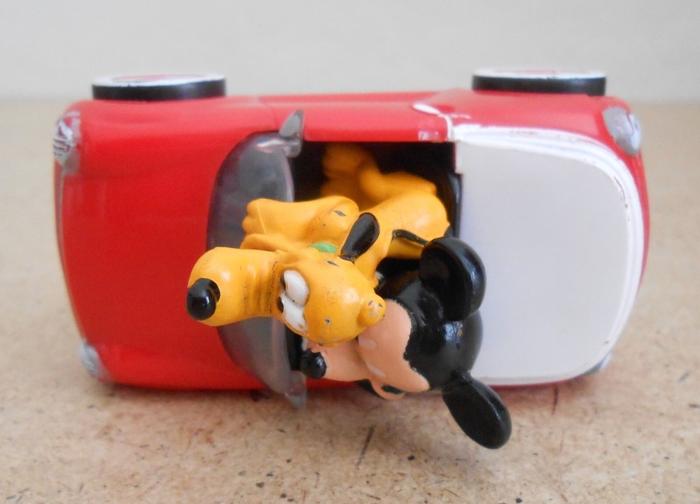 Mickey and Pluto Red Car Plastic Toy