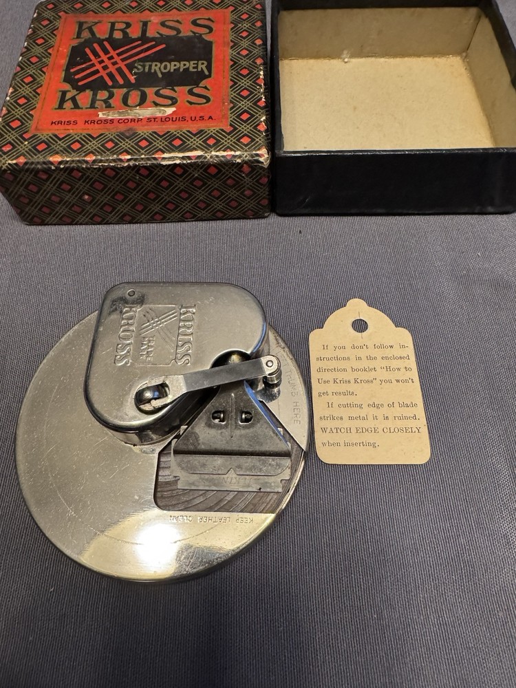 Kriss Kross Stropper Razor Blade Sharpener/Box