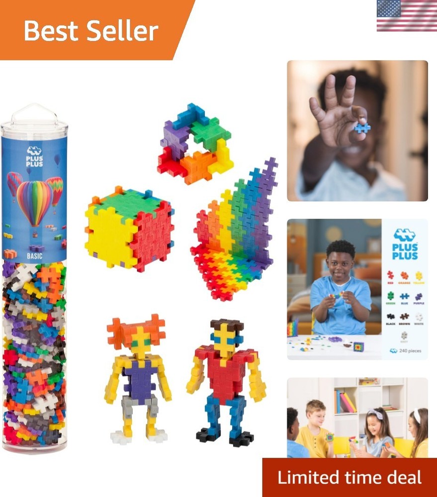 Travel-Friendly 240-Piece Interlocking Block Set - Perfect for STEM Learning