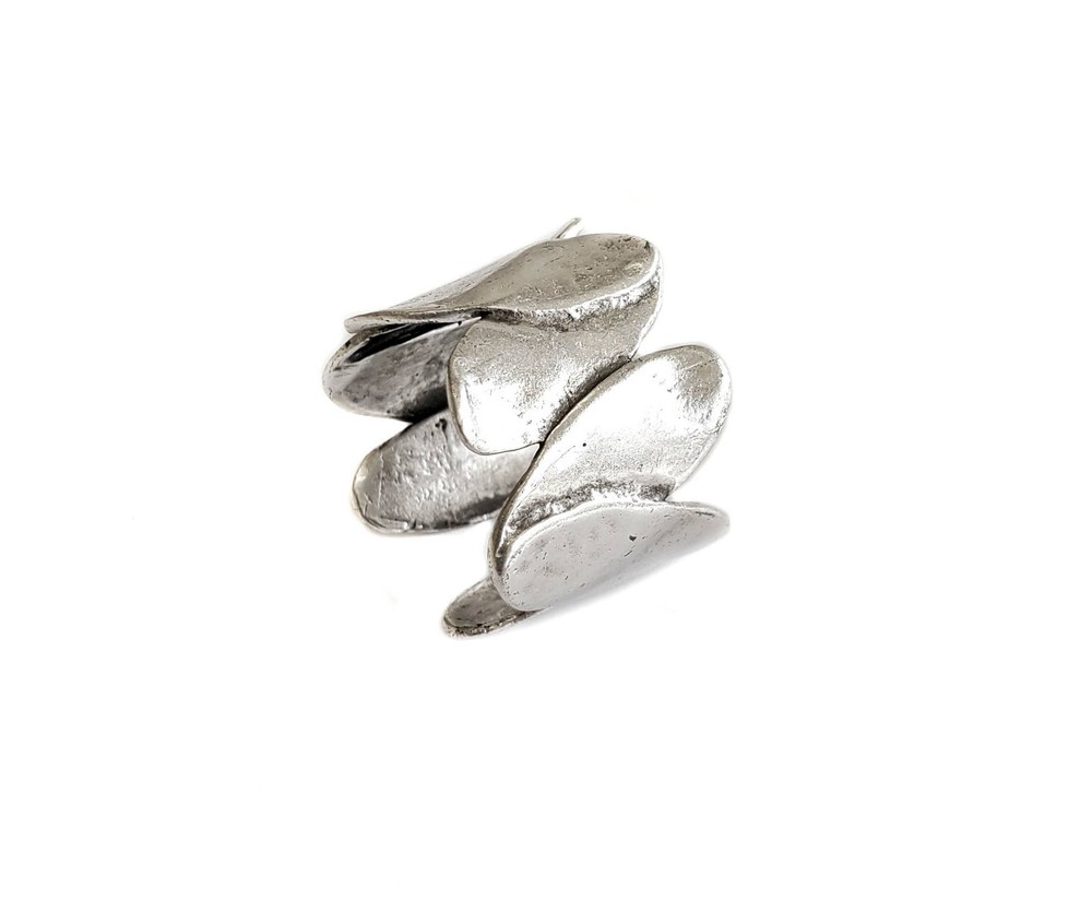Handmade Brass Ring In Silver Plated - NR6831