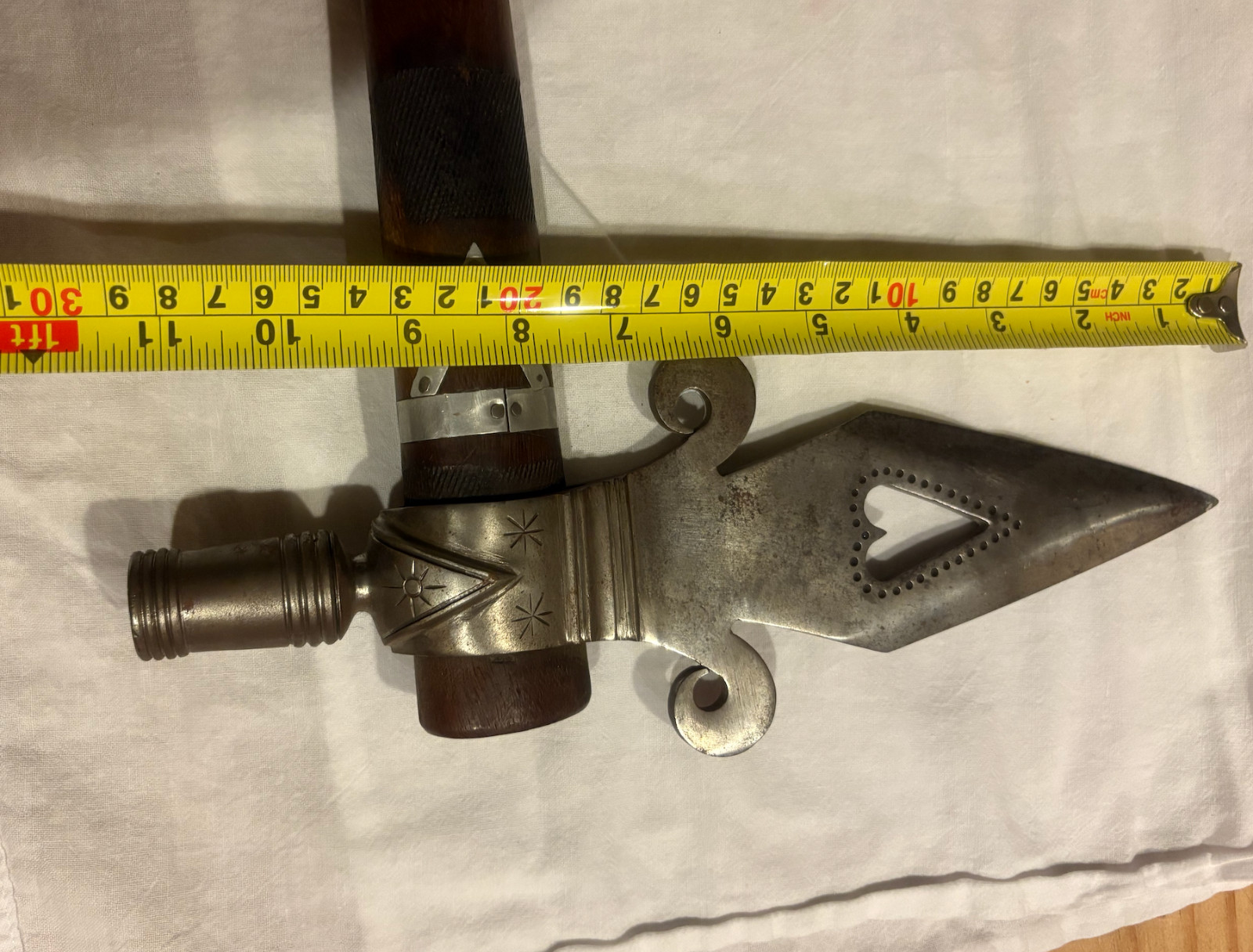 Antique vintage Native American Indian heart Trade Pipe Tomahawk Navajo Axe