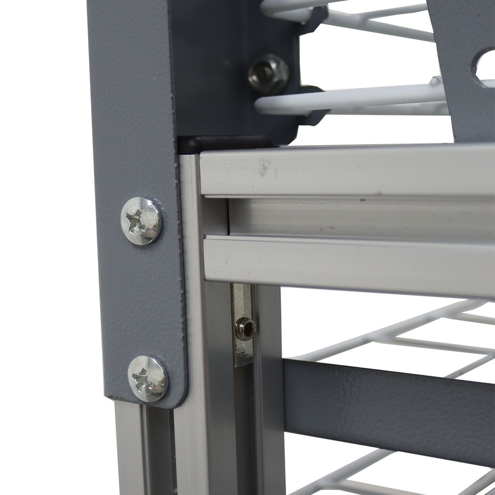 LD3040-30 Layers Ground-placed Movable Push And Flip-open Drying Rack w/Casters