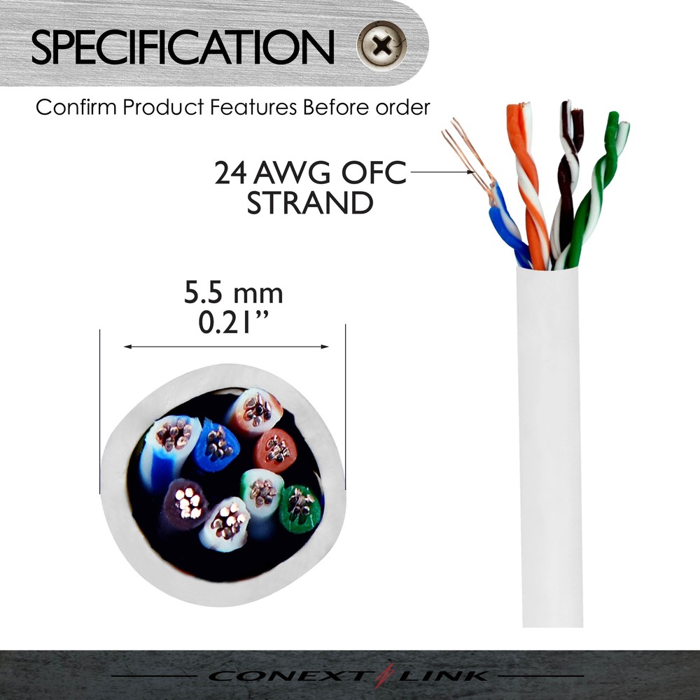 1pc 15 ft White CAT5E Network Wire LAN Cable Patch Cord Ethernet Internet Router