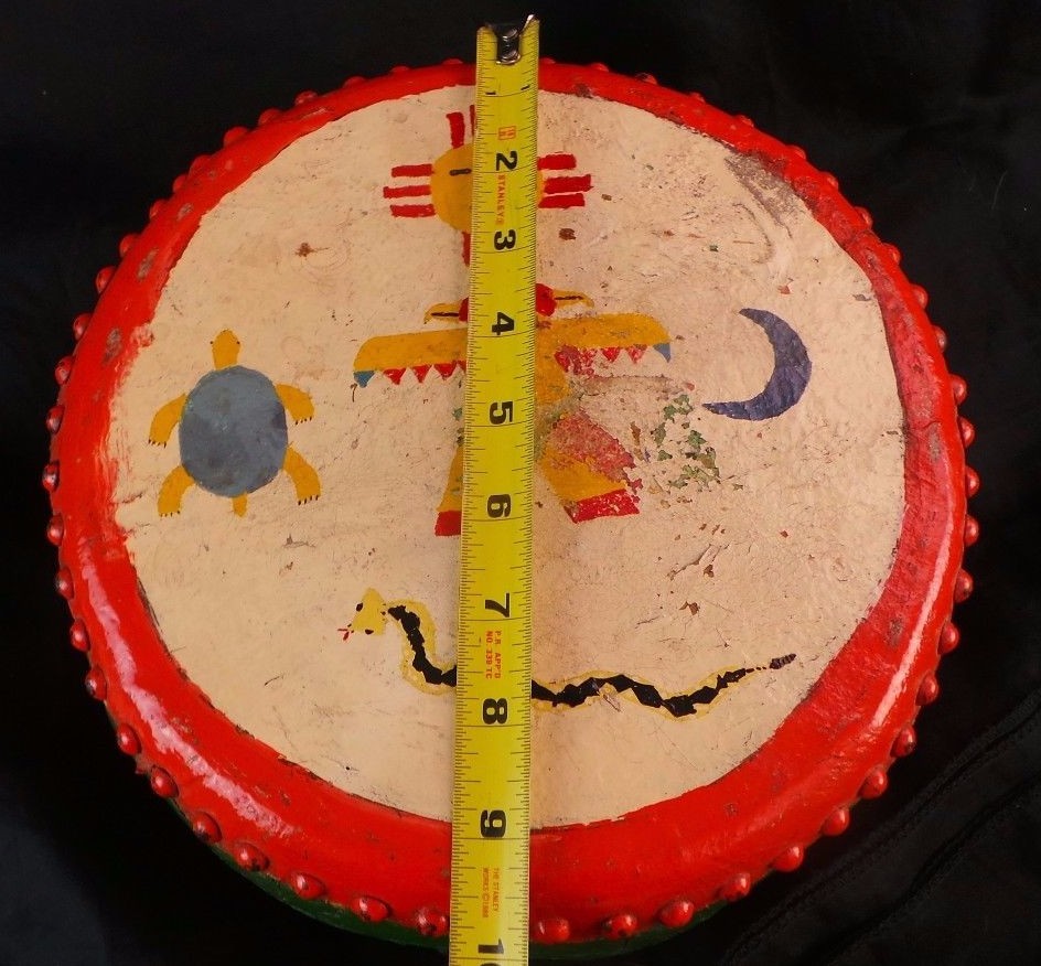 VTG Native American Drum / Bongo Hand Painted